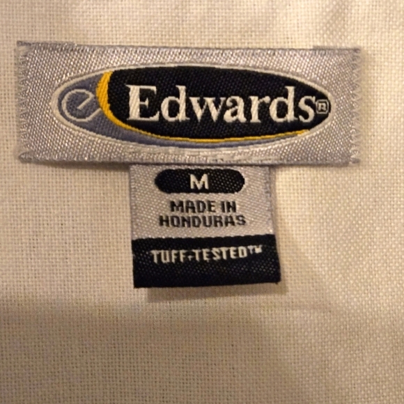 Edwards White & Red Casual Button Down Shirt Barber Shop Quartet Graphics size M - Picture 5 of 10